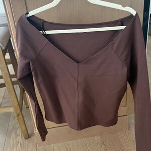 Abercrombie & Fitch Chocolate Long Sleeve Top